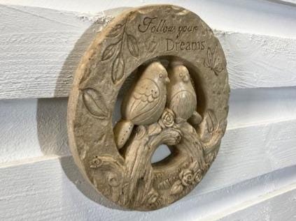 Stone Wall Art Plaque.Home & Garden