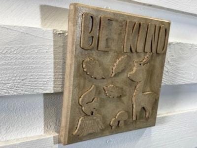 Stone Wall Art Plaque.Home & Garden