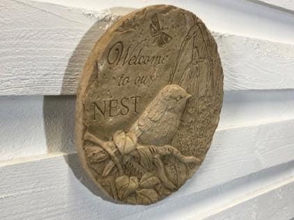 Stone Wall Art Plaque.Home & Garden