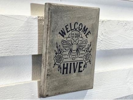 Stone Wall Art Plaque.Home & Garden