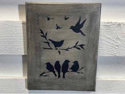 Stone Wall Art Plaque.Home & Garden