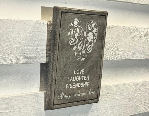 Stone Wall Art Plaque.Home & Garden