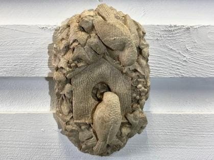 Stone Wall Art Plaque.Home & Garden
