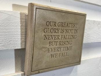 Stone Wall Art Plaque.Home & Garden