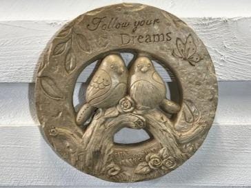 Stone Wall Art Plaque.Home & Garden