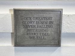 Stone Wall Art Plaque.Home & Garden