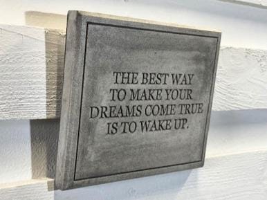 Stone Wall Art Plaque.Home & Garden