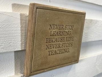 Stone Wall Art Plaque.Home & Garden