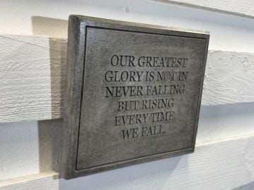 Stone Wall Art Plaque.Home & Garden