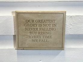 Stone Wall Art Plaque.Home & Garden