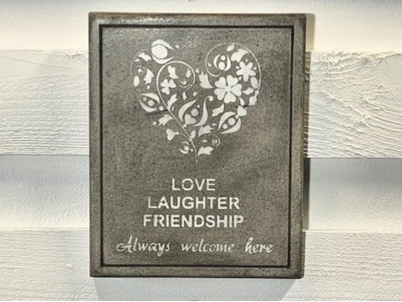 Stone Wall Art Plaque.Home & Garden