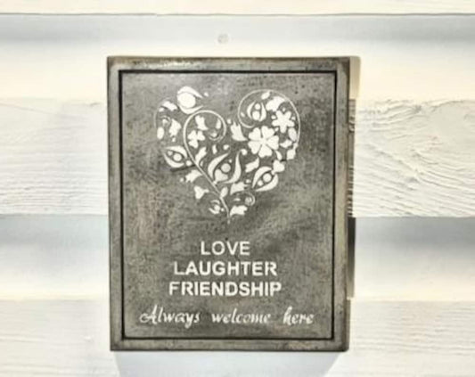 Stone Wall Art Plaque.Home & Garden